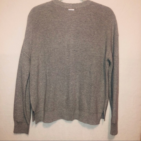 NWT Michael Kors Gray Lace Up Front Knit Sweater Size Medium - Picture 11 of 12
